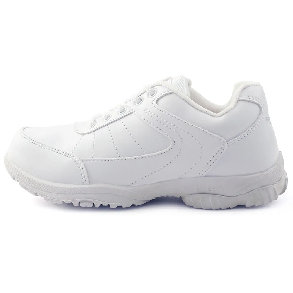Prefect White Lacing Uniform School Shoes For Kids SCHZONE By Liberty