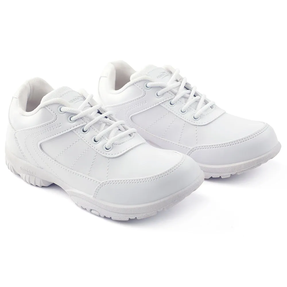 Prefect White Lacing Uniform School Shoes For Kids SCHZONE By Liberty