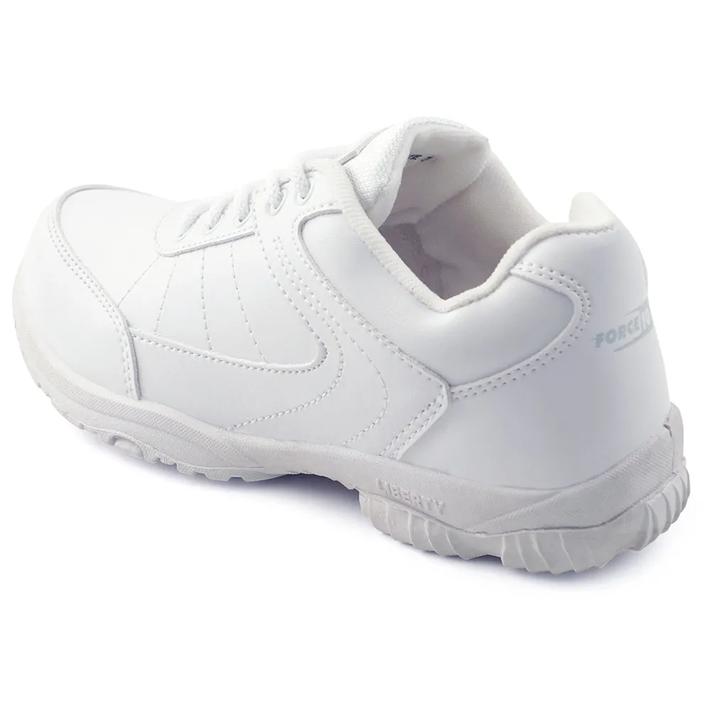 Prefect White Lacing Uniform School Shoes For Kids SCHZONE By Liberty