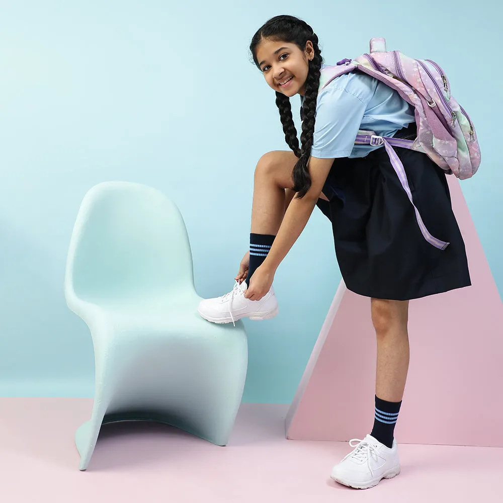 Prefect White Lacing Uniform School Shoes For Kids SCHZONE By Liberty
