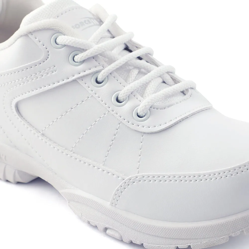 Prefect White Lacing Uniform School Shoes For Kids SCHZONE By Liberty