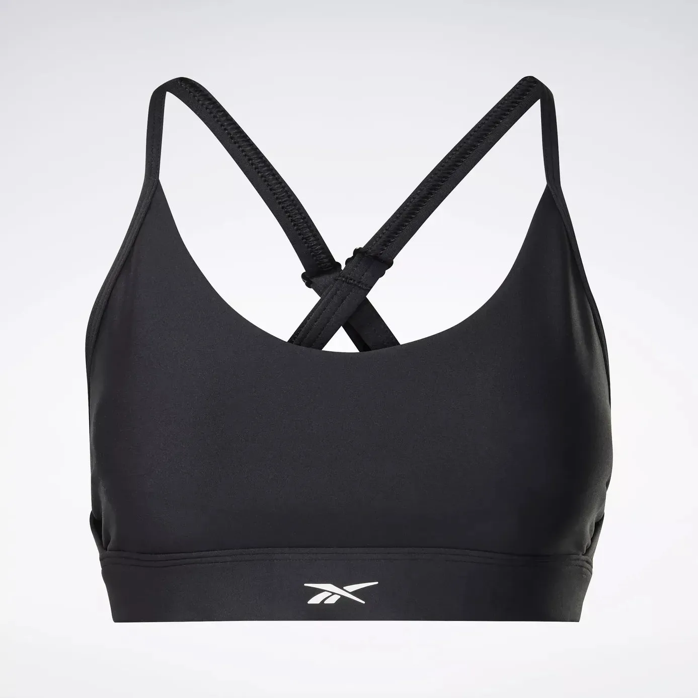 REEBOK WOMENS LUX STRAPPY BLACK SPORTS BRA