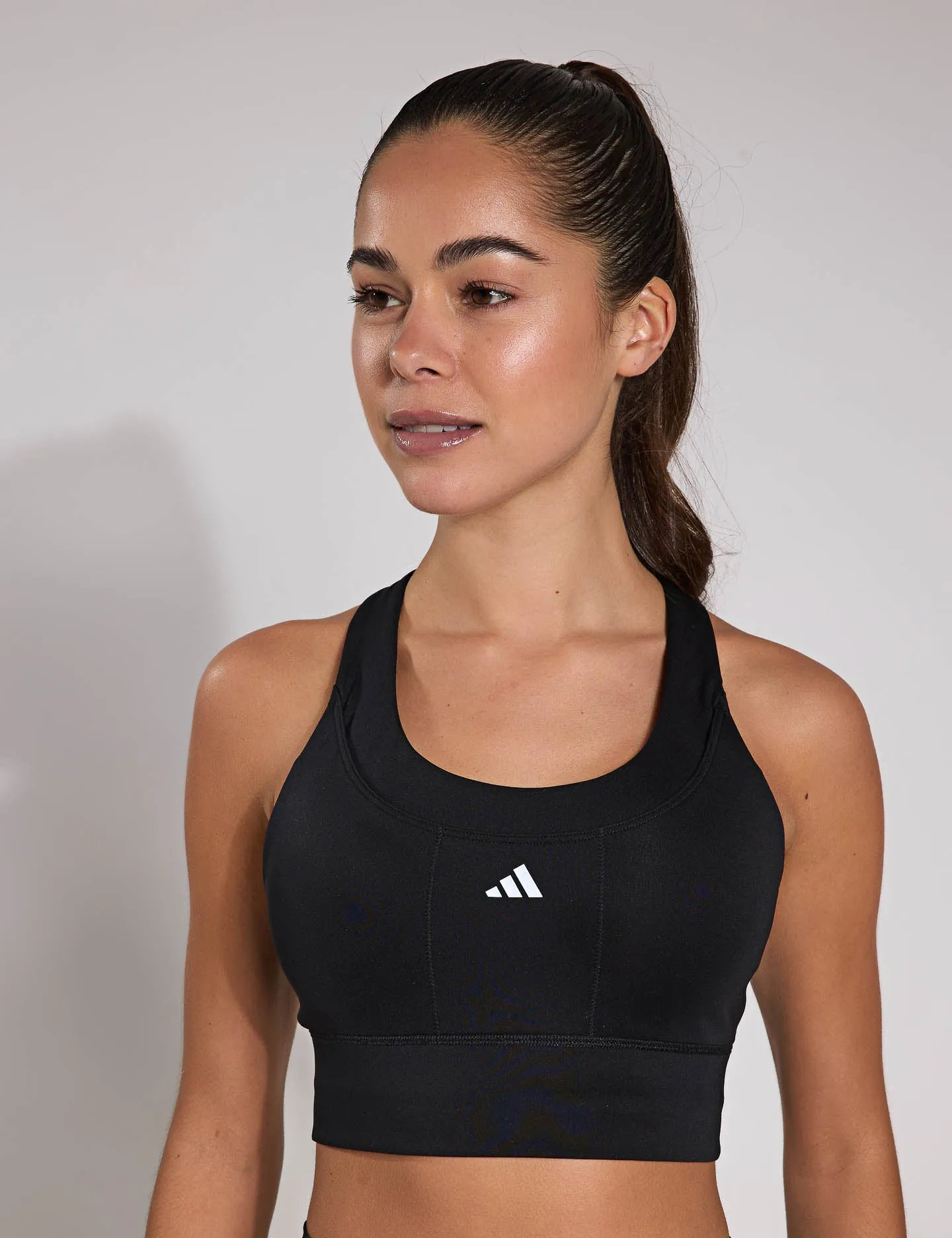 Run Pocket Medium-Support Bra - Black