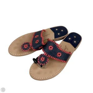 Sandals Designer By Jack Rogers In Navy, Size: 8.5