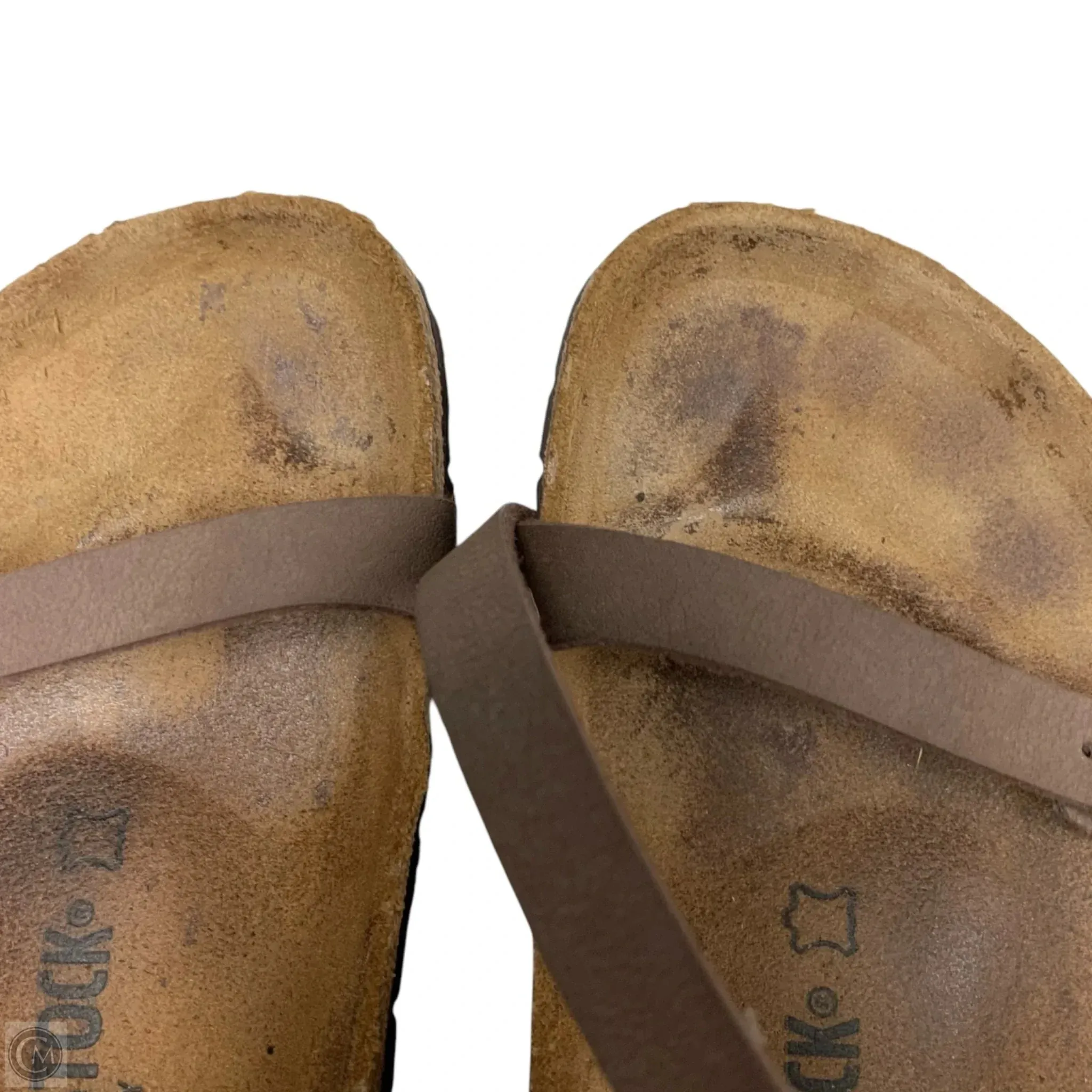 Sandals Flats By Birkenstock In Brown, Size: 9