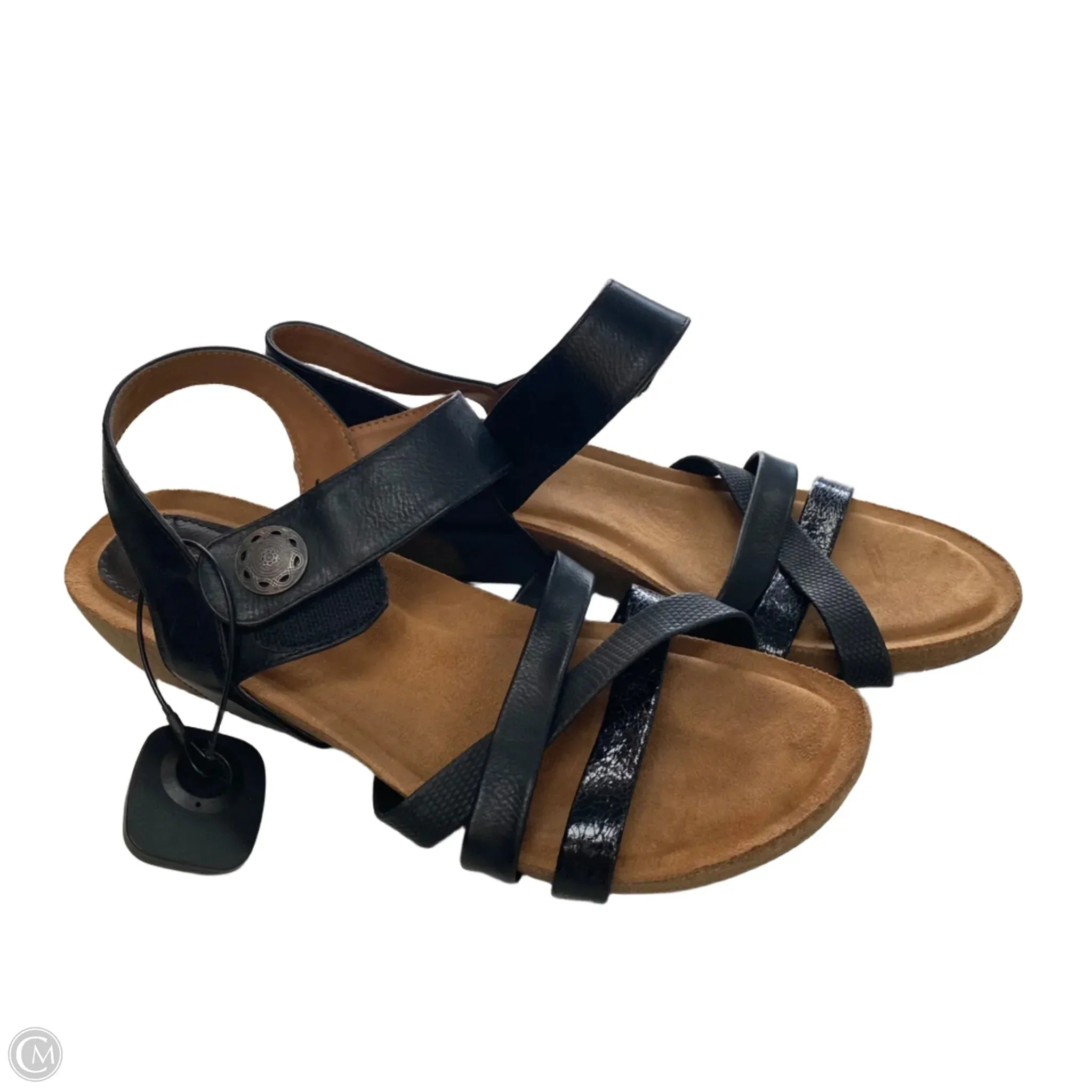 Sandals Flats By Sofft In Black, Size: 11