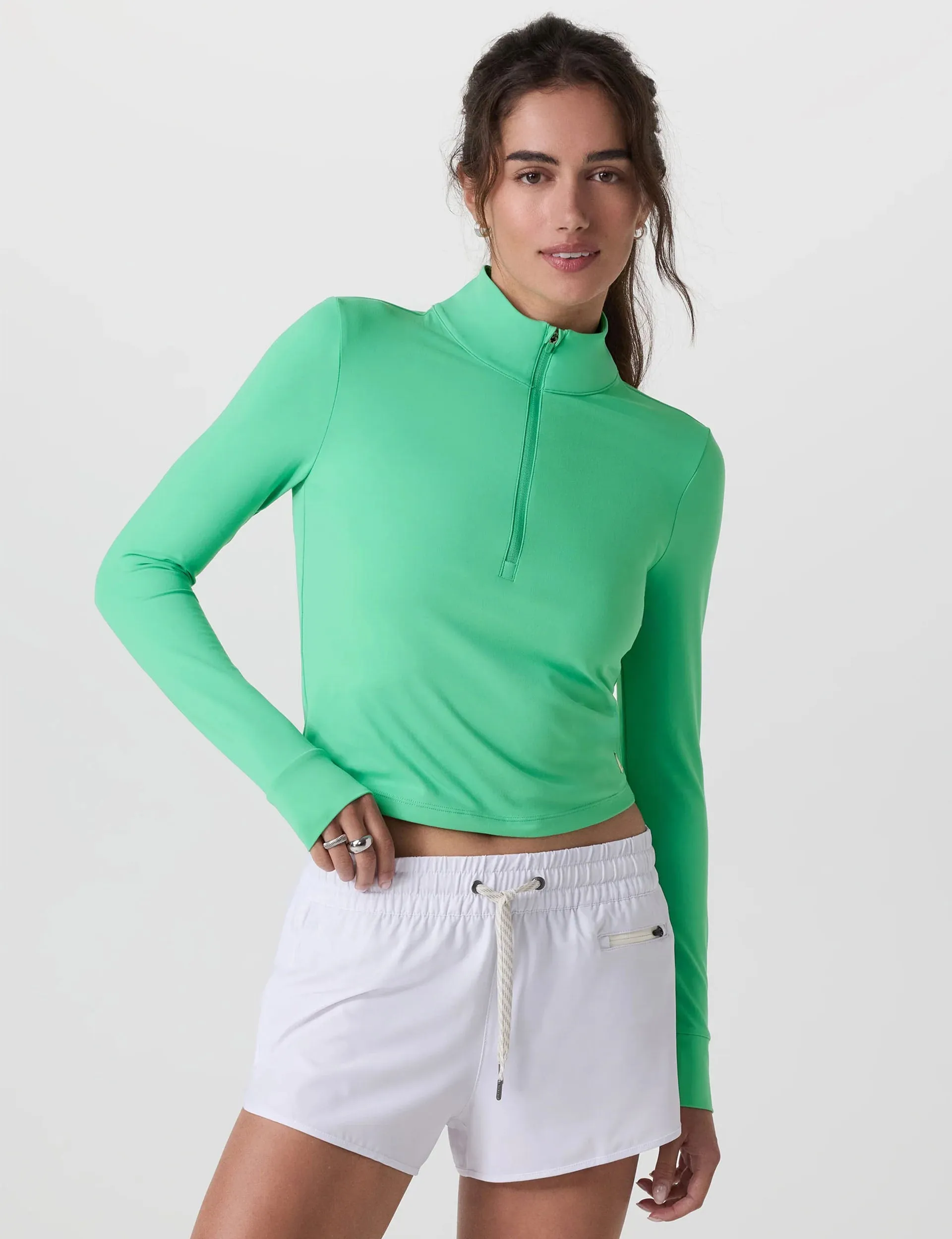 Studio Half Zip - Light Bergamot