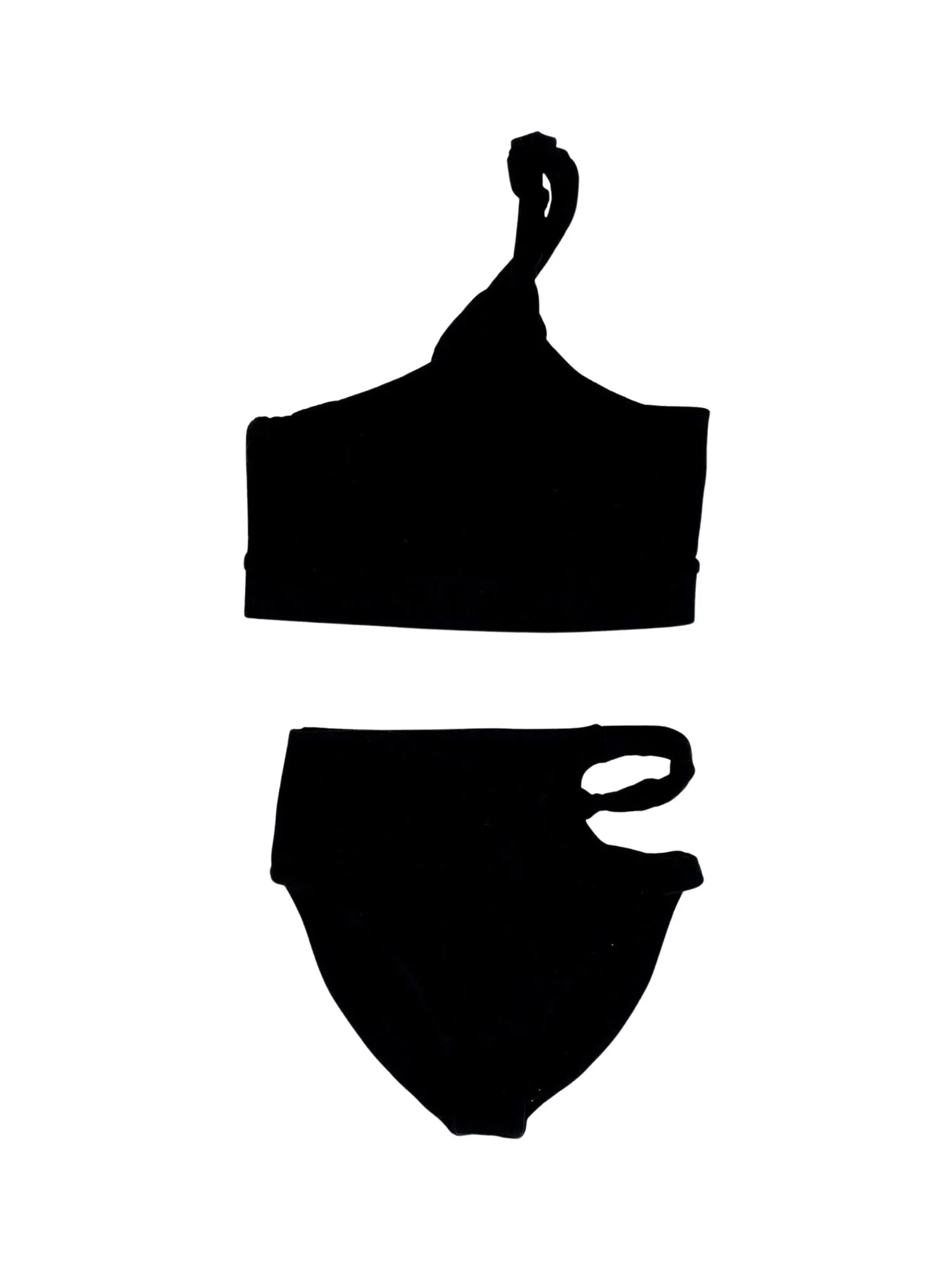 Swirl Bikini Top - Black