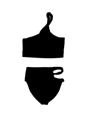 Swirl Bikini Top - Black