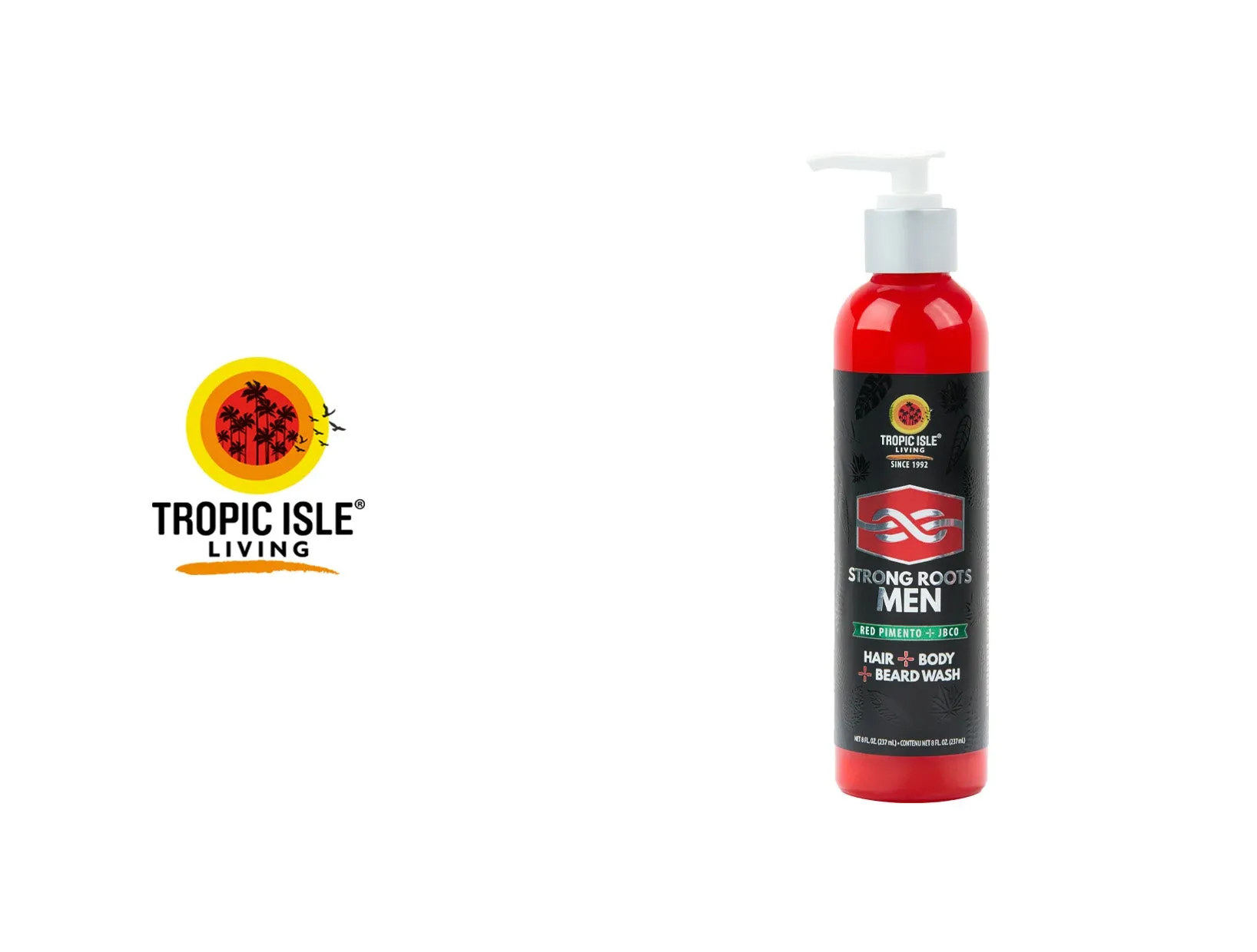 TROPIC ISLE CURL BODY-BEARD-HAIR WASH 8oz