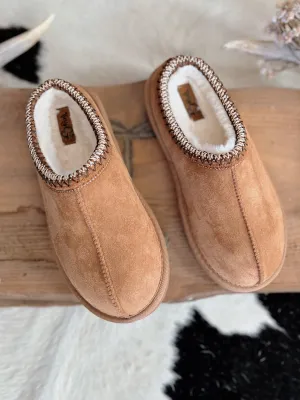 Very G Tan Sparks Fuzzy Slippers*