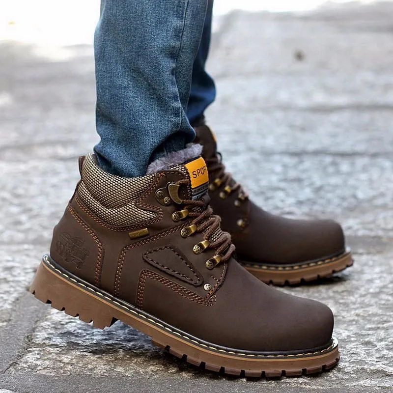 West Louis™ Plush Inside Winter Men Boots Shoes